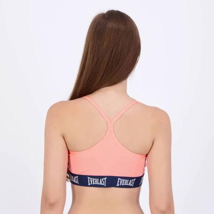 Imagem de Conjunto Shorts Saia e Top Everlast Basic II Feminino Preto e Coral