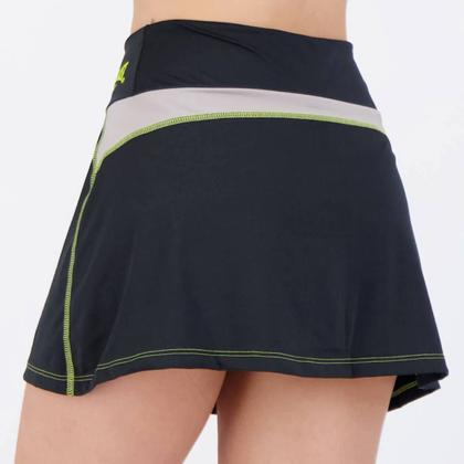 Imagem de Conjunto Shorts Saia e Top Everlast Basic II Feminino Preto e Coral