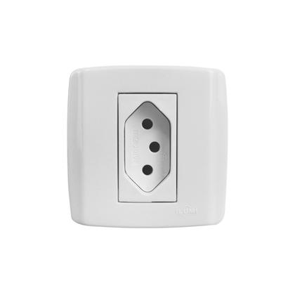 Imagem de Conjunto Sobrepor com 1 Tomada 10A 250V~ Box Slim Ilumi - 84140