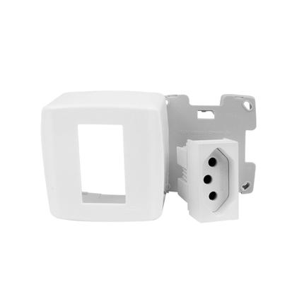 Imagem de Conjunto Sobrepor com 1 Tomada 10A 250V~ Box Slim Ilumi - 84140