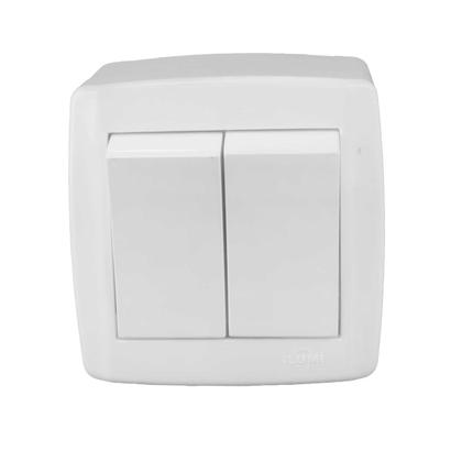 Imagem de Conjunto Sobrepor com 2 Interruptores Simples 10a 250v Box Slim Ilumi - 8418