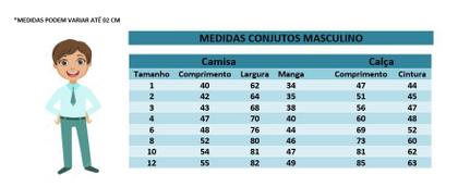 Imagem de Conjunto Social Infantil Camisa Off White e Calça Sarja Caqui para Menino