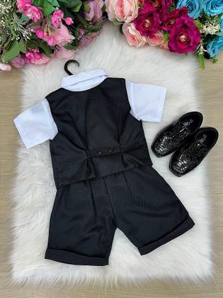 Imagem de Conjunto Social Miss Cherry Leandro com Colete Preto e Shorts