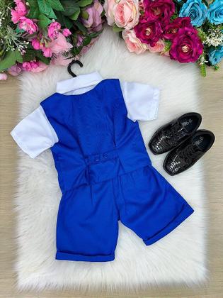Imagem de Conjunto Social Pajem com Colete Azul Royal para Menino em Festa