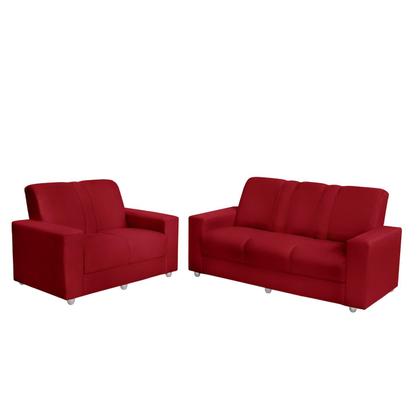 Imagem de Conjunto Sofá 1,74 x 1,24m 3 e 2 Lugares Suede Roma Vermelho