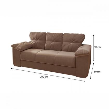 Imagem de Conjunto Sofá 2 e 3 Lugares 1025 Veludo Choco Mamflex