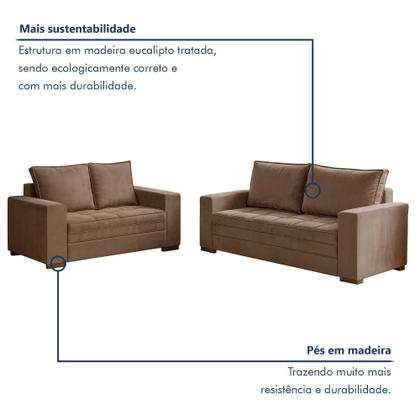 Conjunto Sofá 2 e 3 Lugares Urban - Kasacomigo Estofados Imagem de Conjunto Sofá 2 e 3 Lugares Urban