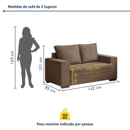 Imagem de Conjunto Sofá 2 e 3 Lugares Urban