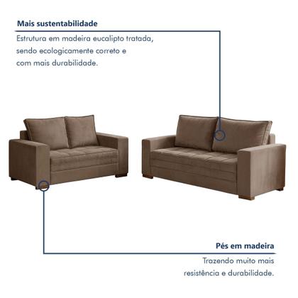 Imagem de Conjunto Sofá 2 e 3 Lugares Urban