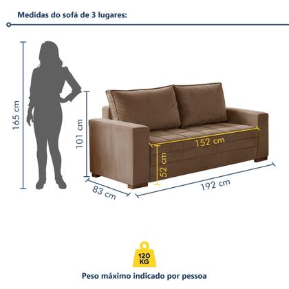 Conjunto Sofá 2 e 3 Lugares Urban - Kasacomigo Estofados Imagem de Conjunto Sofá 2 e 3 Lugares Urban