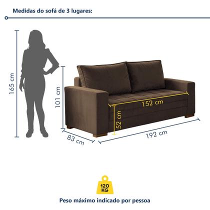 Conjunto Sofá 2 e 3 Lugares Urban - Kasacomigo Estofados Imagem de Conjunto Sofá 2 e 3 Lugares Urban