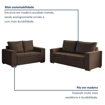 Conjunto Sofá 2 e 3 Lugares Urban - Kasacomigo Estofados Imagem de Conjunto Sofá 2 e 3 Lugares Urban