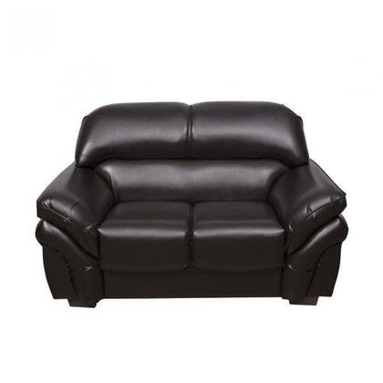 Imagem de Conjunto Sofá 3 e 2 Lugares Classico material sintético Marrom Lisboa