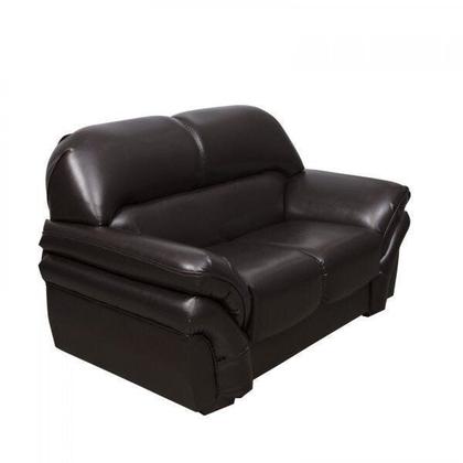 Imagem de Conjunto Sofá 3 e 2 Lugares Classico material sintético Marrom Lisboa