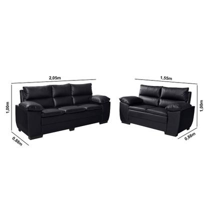 Imagem de Conjunto Sofá 3 e 2 Lugares Corano Equador Requinte