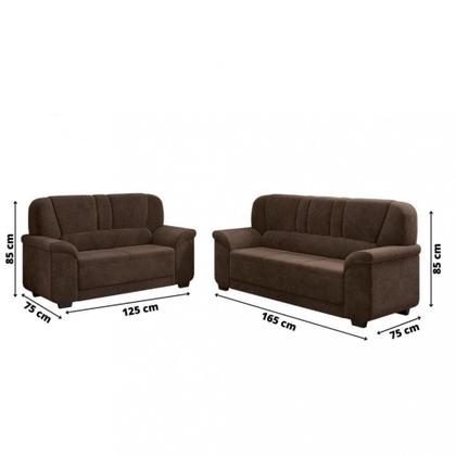 Conjunto Sofá 3 e 2 Lugares Paris Sued Flash - Flash Estofados Imagem de Conjunto Sofá 3 e 2 Lugares Paris Sued Flash