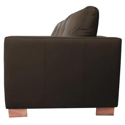 Imagem de Conjunto Sofá 3 e 2 Lugares Sala de Estar Kenny Tabaco Couro G43 - Gran Belo