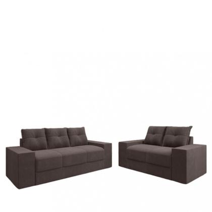 Conjunto Sofá 3 e 2 Lugares Suede Chamego Flash - Flash Estofados Imagem de Conjunto Sofá 3 e 2 Lugares Suede Chamego Flash