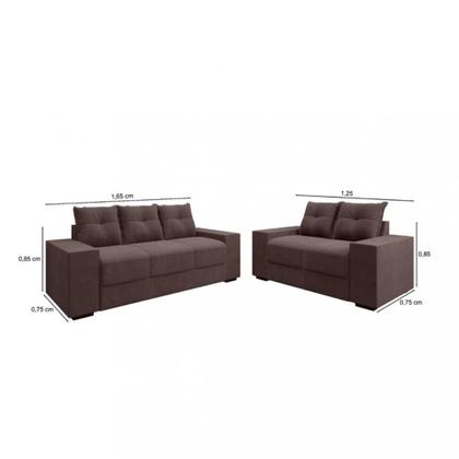 Conjunto Sofá 3 e 2 Lugares Suede Chamego Flash - Flash Estofados Imagem de Conjunto Sofá 3 e 2 Lugares Suede Chamego Flash