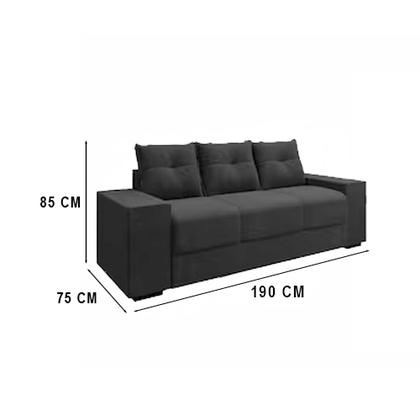 Imagem de Conjunto Sofa 3 e 2 Lugares Suede Chamego II Flash - Cinza