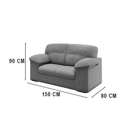 Imagem de Conjunto Sofá 3 e 2 Lugares Suede Istambul Flash - Cinza