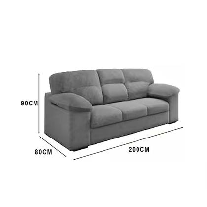 Imagem de Conjunto Sofá 3 e 2 Lugares Suede Istambul Flash - Cinza