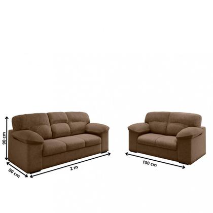 Imagem de Conjunto Sofá 3 e 2 Lugares Suede Istambul Flash