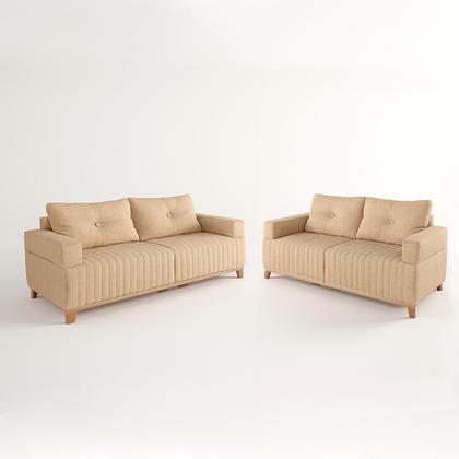 Imagem de Conjunto Sofá 3x2 Lugares Leona em Linho Bom Pastor