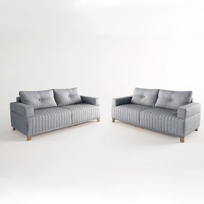 Imagem de Conjunto Sofá 3x2 Lugares Leona em Linho Bom Pastor