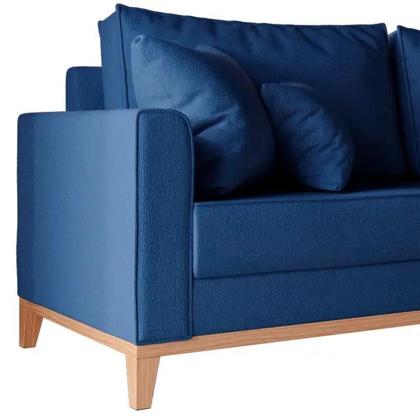 Imagem de Conjunto Sofá Beny e Puff Beny, 2 Peças, Tecido Linho.