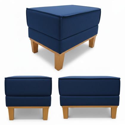 Imagem de Conjunto Sofá Beny e Puff Beny, 2 Peças, Tecido Linho.