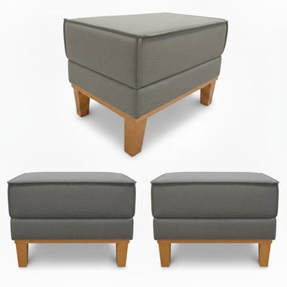 Imagem de Conjunto Sofá Beny e Puff Beny, 2 Peças, Tecido Linho.