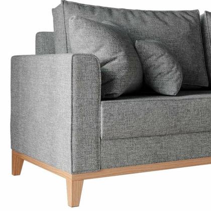 Imagem de Conjunto Sofá Beny e Puff Beny, 2 Peças, Tecido Linho.