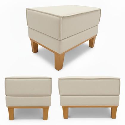 Imagem de Conjunto Sofá Beny e Puff Beny, 2 Peças, Tecido Linho.