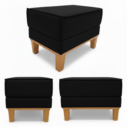 Imagem de Conjunto Sofá Beny e Puff Beny, 2 Peças, Tecido Linho.