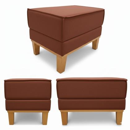 Imagem de Conjunto Sofá Beny e Puff Beny, 2 Peças, Tecido Linho.