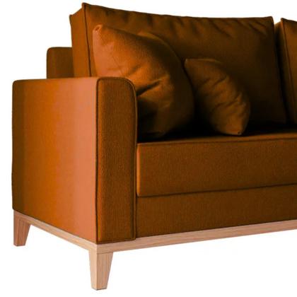 Imagem de Conjunto Sofá Beny e Puff Beny, 2 Peças, Tecido Linho.