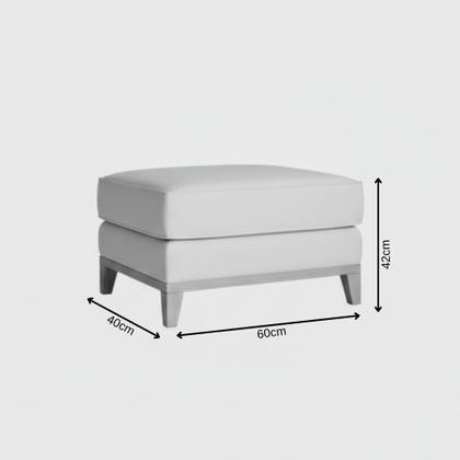 Imagem de Conjunto Sofá Beny e Puff Beny, 2 Peças, Tecido Linho.