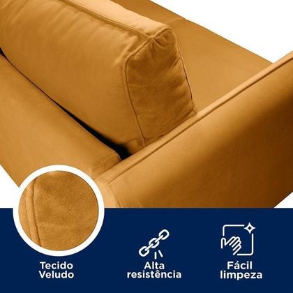 Imagem de Conjunto Sofá com 2 e 3 Lugares em Veludo CabeCasa MadeiraOriginals
