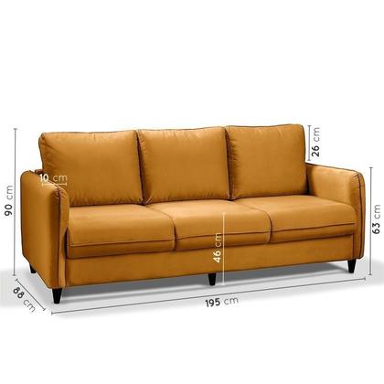 Imagem de Conjunto Sofá com 2 e 3 Lugares em Veludo CabeCasa MadeiraOriginals