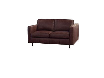 Imagem de Conjunto Sofá de Couro Guarujá 3 e 2 lugares Soft Tabaco - Mempra Design