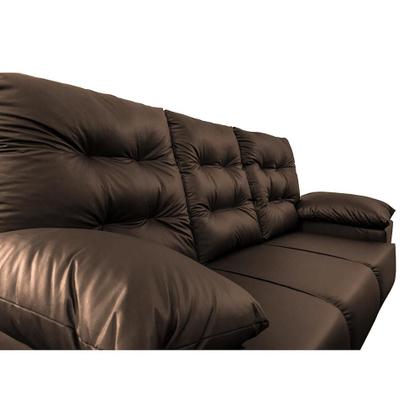Conjunto Sofá Luxemburgo 3 E 2 Lugares 1,52m e 2,02m material sintético Marrom - CAMA INBOX REQ Imagem de Conjunto Sofá Luxemburgo 3 E 2 Lugares 1,52m e 2,02m material sintético Marrom
