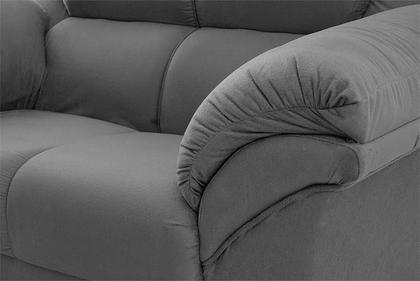 Imagem de Conjunto Sofá Windsor Velut Cinza 3 e 2 Lugares 2,04m e 1,59m - King House