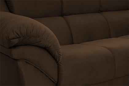 Imagem de Conjunto Sofá Windsor Velut Marrom 3 e 2 Lugares 2,04m e 1,59m - King House