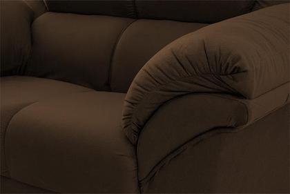 Imagem de Conjunto Sofá Windsor Velut Marrom 3 e 2 Lugares 2,04m e 1,59m - King House