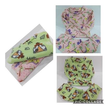 Imagem de Conjunto Soft Menina Inverno Bebê Tam 1 2 3 Infantil Pijama