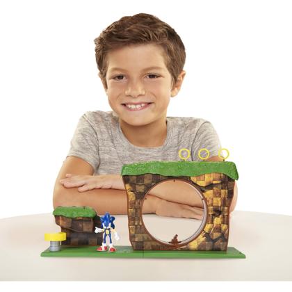 Imagem de Conjunto Sonic The Hedgehog Green Hill Zone - Boneco de 2,5 Polegadas