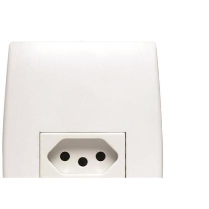 Imagem de Conjunto Soprano Ilus 4X2 Branco Com Placa(1Tomada 10A) 5Ub99052