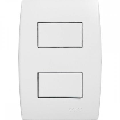 Imagem de Conjunto Soprano Ilus 4X2 Branco Com Placa(2Simples Distanciado) 5Ta99047