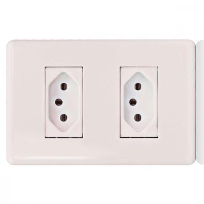 Imagem de Conjunto Steck Linha Stella Com Placa 2 Tomadas 2P+T. 20A. - 869361